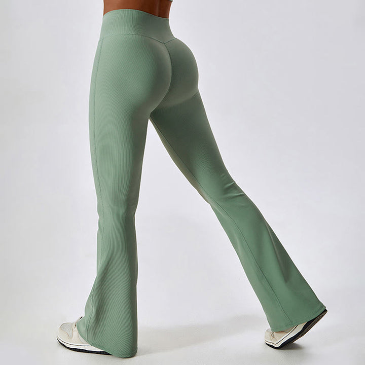Canotta senza maniche Buddha Stones Crop Pantaloni svasati Sport Fitness Yoga