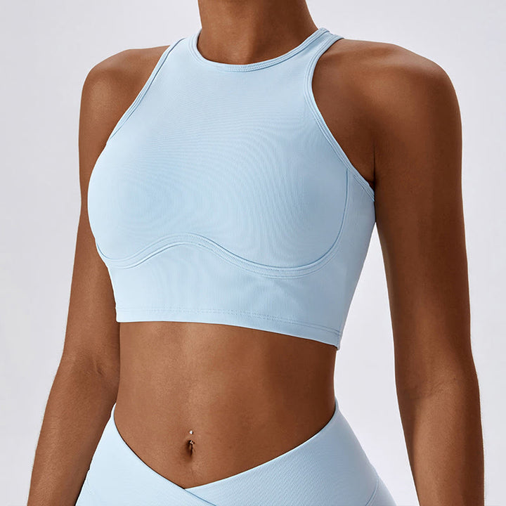 Canotta senza maniche Buddha Stones Crop Pantaloni svasati Sport Fitness Yoga