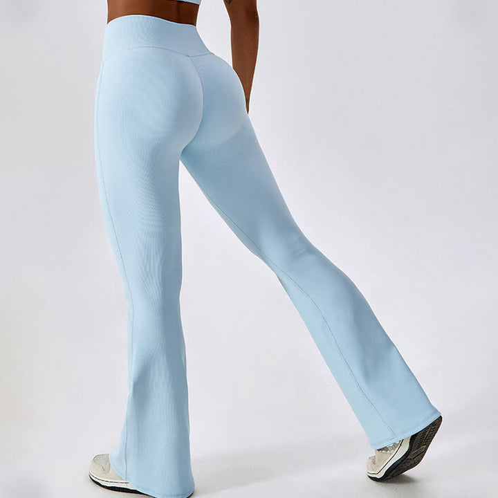 Canotta senza maniche Buddha Stones Crop Pantaloni svasati Sport Fitness Yoga