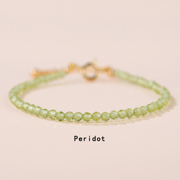 Bracciale a catena curativa Buddha Stones, quarzo fragola, prehnite, peridoto, lazurite, lapislazzuli, cristallo rosa e tormalina - Peridoto (circonferenza del polso 14-16 cm) - image 7