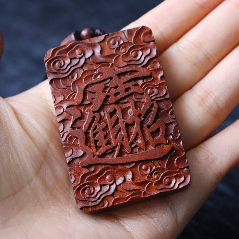 Buddha Stones Naturale Fulmine Colpito Giuggiola Legno PiXiu Moneta di Rame Collana Pendente Portafortuna