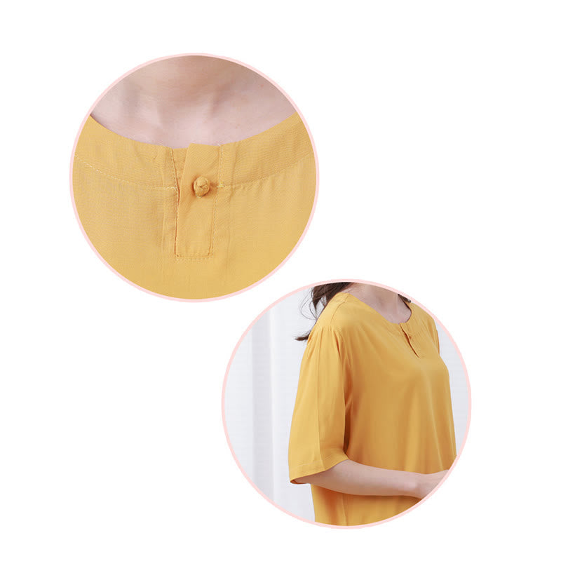 Buddha Stones 2 pezzi mezza manica T-shirt pantaloni meditazione Zen Tai Chi cotone lino abbigliamento unisex set - image 7