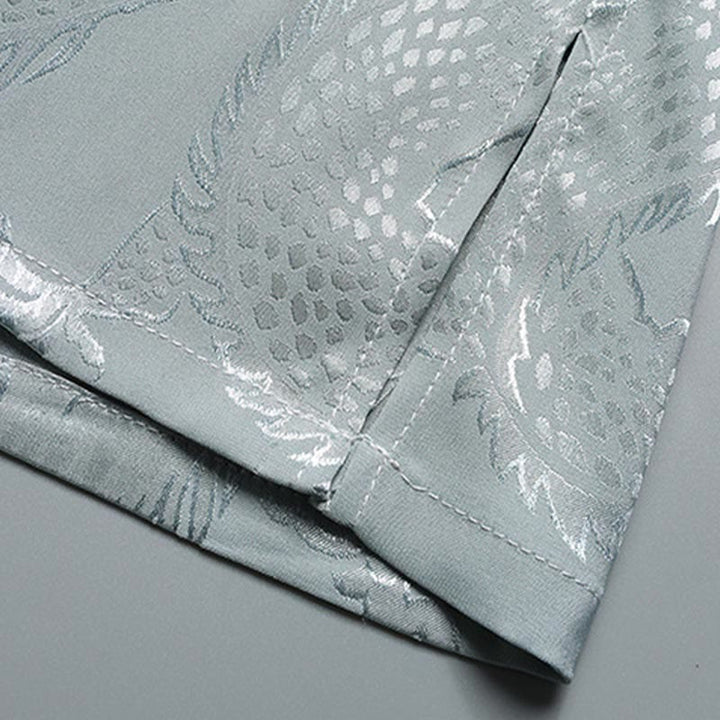 Buddha Stones Modello di drago Abito Tang Hanfu Uniforme tradizionale Maniche corte Pantaloni Abbigliamento Set da uomo - image 11