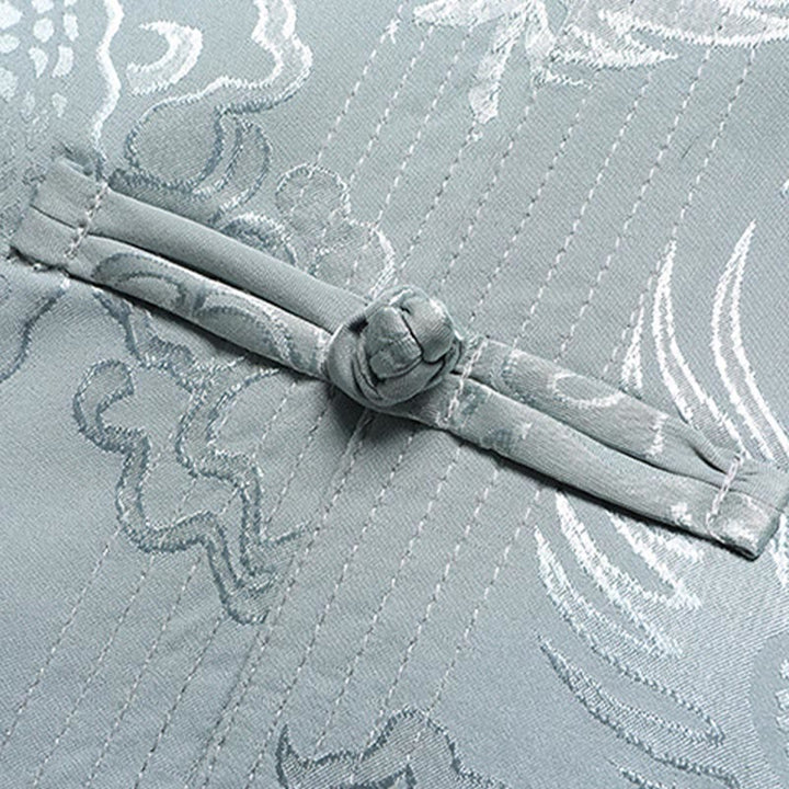 Buddha Stones Modello di drago Abito Tang Hanfu Uniforme tradizionale Maniche corte Pantaloni Abbigliamento Set da uomo