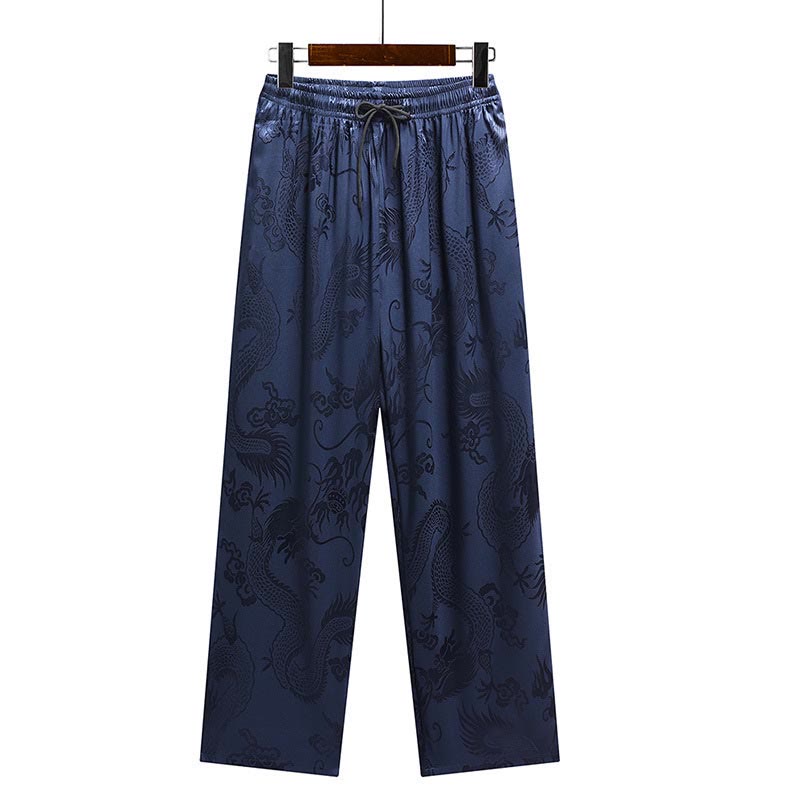Buddha Stones Modello di drago Abito Tang Hanfu Uniforme tradizionale Maniche corte Pantaloni Abbigliamento Set da uomo