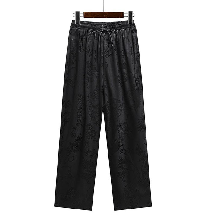 Buddha Stones Modello di drago Abito Tang Hanfu Uniforme tradizionale Maniche corte Pantaloni Abbigliamento Set da uomo