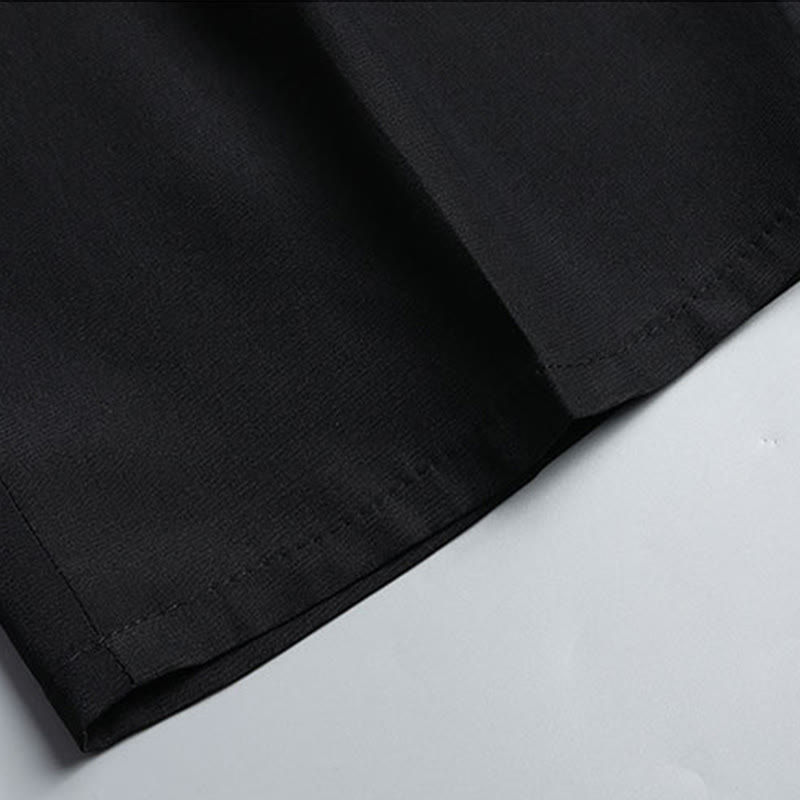 Buddha Stones Pino Padiglione Giardino Tang Suit Hanfu Tradizionale Uniforme Manica Corta Top Pantaloni Abbigliamento Uomo Set