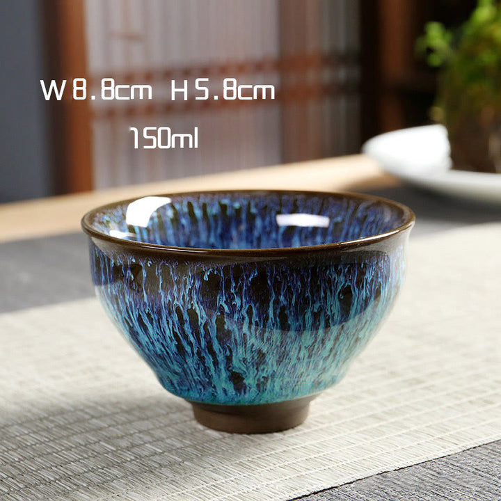Buddha Stones Tazza da tè in ceramica multicolore Tazza da tè Ocean Wave