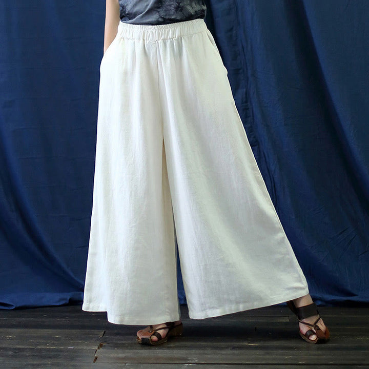 Abito midi in jacquard con fiori e Buddha Stones, abito in cotone e lino a maniche lunghe, pantaloni a gamba larga con tasche