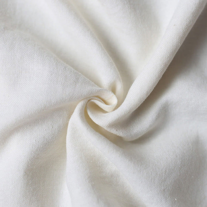 Abito midi in jacquard con fiori e Buddha Stones, abito in cotone e lino a maniche lunghe, pantaloni a gamba larga con tasche - image 54