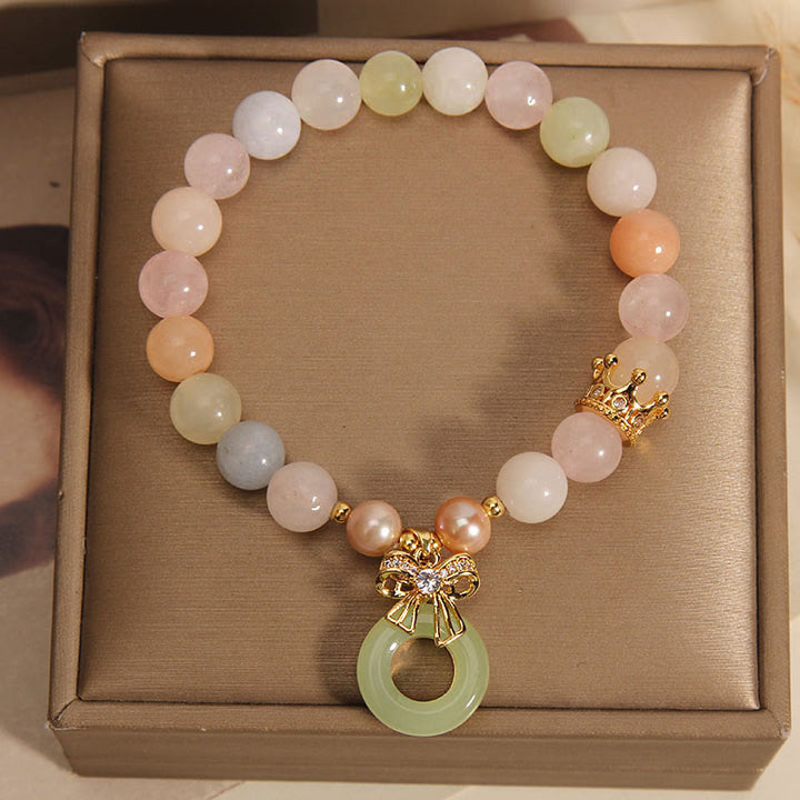 Bracciale Buddha Stones Morganite Peace Buckle Jade Confidence