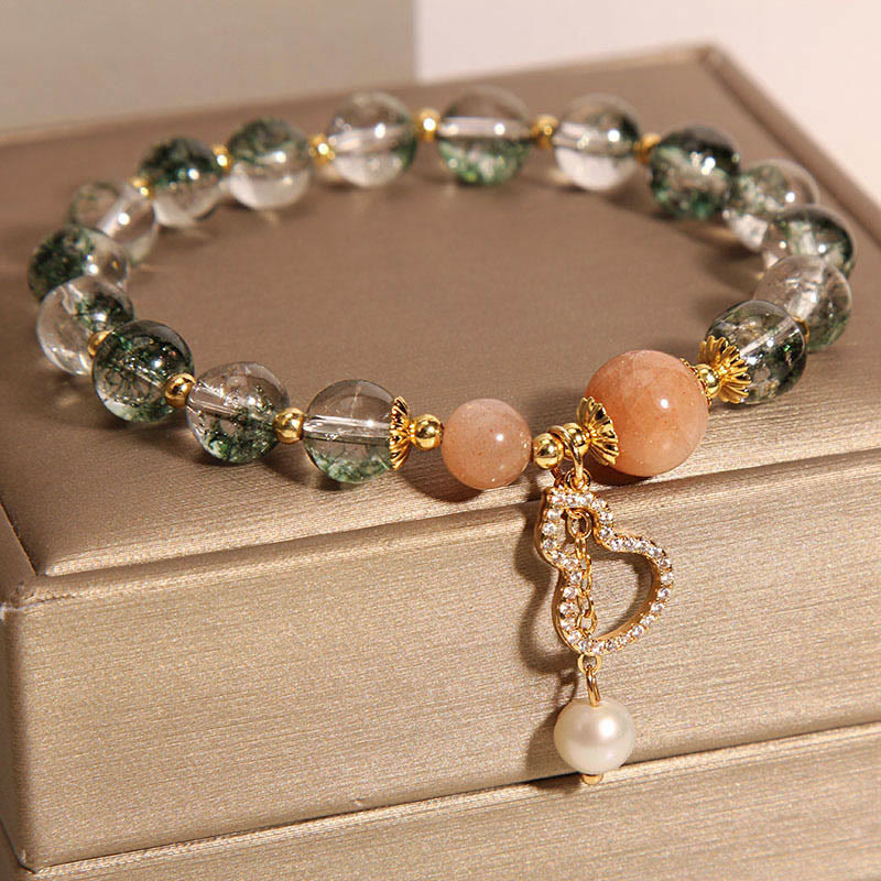 Braccialetto di fiducia con ciondolo zucca fantasma verde Buddha Stones