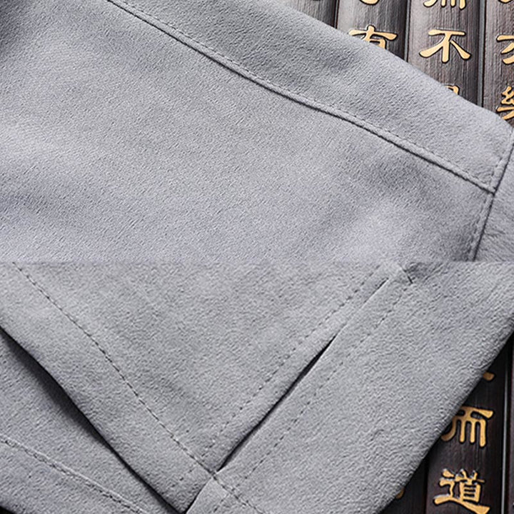 Buddha Stones Fu Character Tang Suit Hanfu Tradizionale Uniforme Manica Corta Top Pantaloni Abbigliamento Uomo Set - image 15