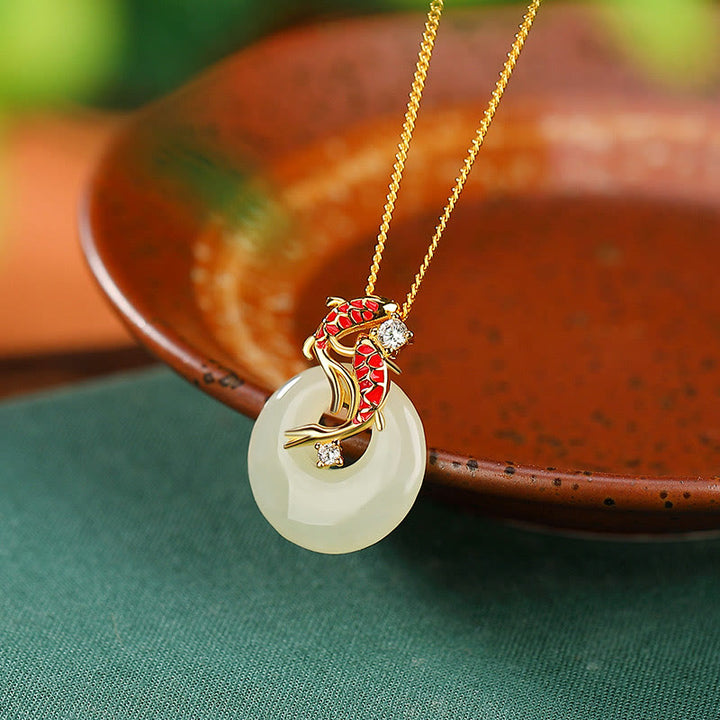 Collana con ciondolo a forma di pesce koi con ciondolo a forma di ...