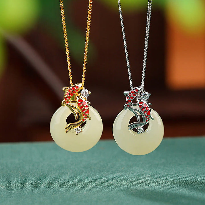 Collana con ciondolo a forma di pesce koi con ciondolo a forma di ...
