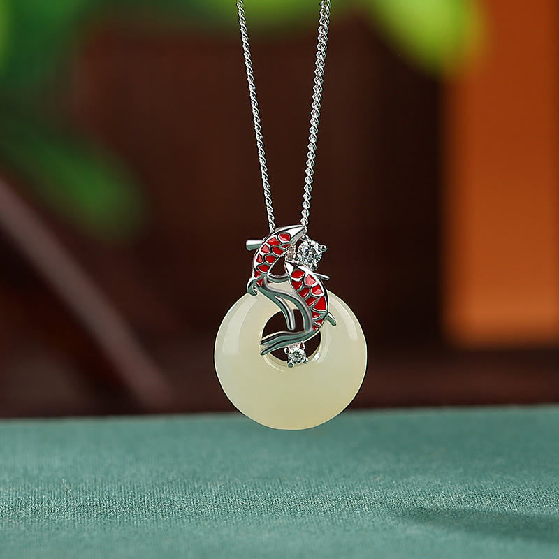 Collana con ciondolo a forma di pesce koi con ciondolo a forma di ...