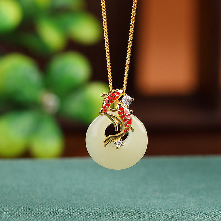 Collana con ciondolo a forma di pesce koi con ciondolo a forma di ...