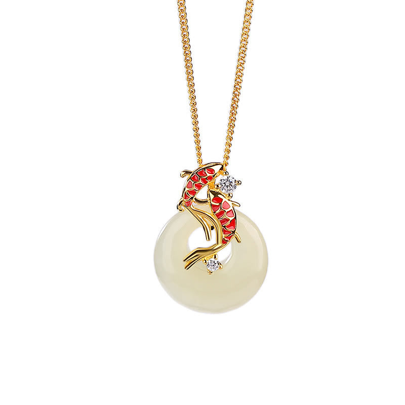 Collana con ciondolo a forma di pesce koi con ciondolo a forma di ...