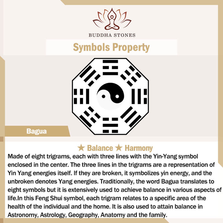 Buddha Stones, Cinabro della Fortuna, Filo Rosso, Simbolo Yin Yang, Braccialetto di Benedizione Bagua