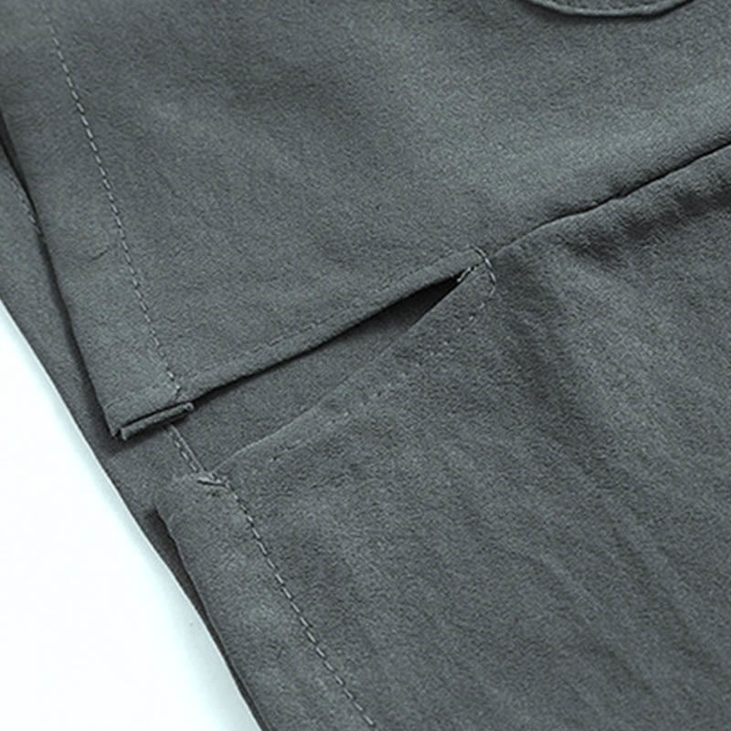 Buddha Stones Dragon Fu Character Tang Suit Camicia a maniche corte tradizionale Pantaloni a gamba larga Abbigliamento da uomo Set - image 9