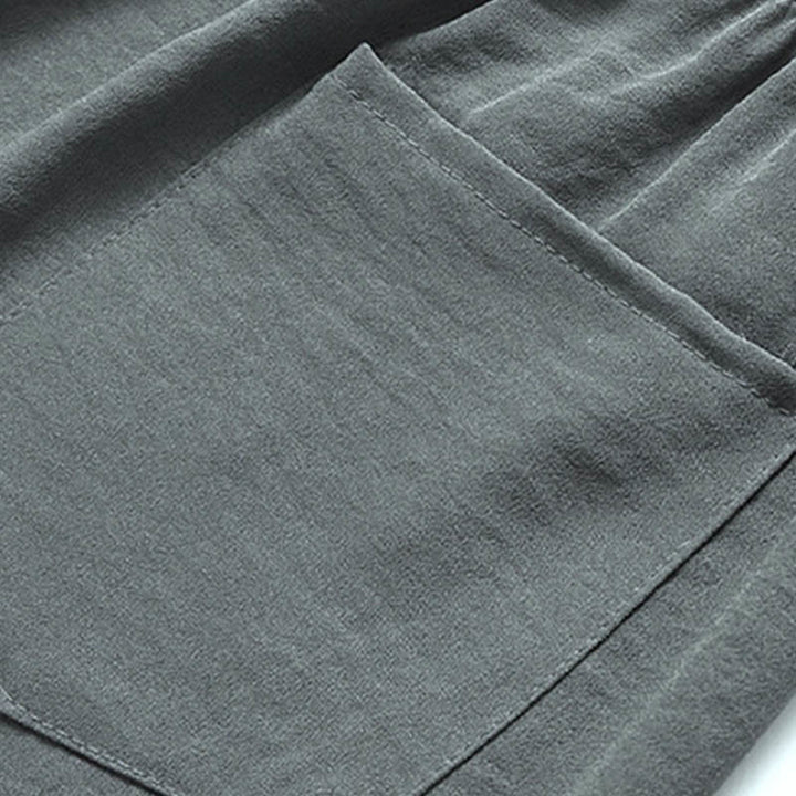 Buddha Stones Dragon Fu Character Tang Suit Camicia a maniche corte tradizionale Pantaloni a gamba larga Abbigliamento da uomo Set - image 8