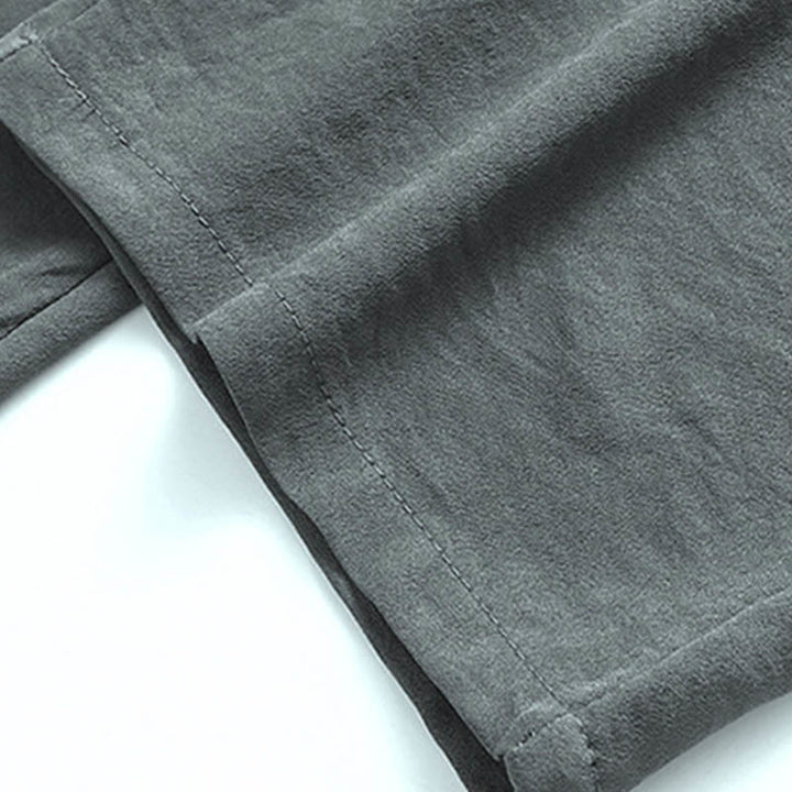 Buddha Stones Dragon Fu Character Tang Suit Camicia a maniche corte tradizionale Pantaloni a gamba larga Abbigliamento da uomo Set - image 13