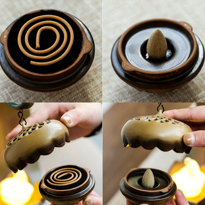 Buddha Stones a LED Buddha Hand Backflow Fumo Fontana Guarigione Bastoncino di Ceramica Bruciatore di Incenso Decorazione