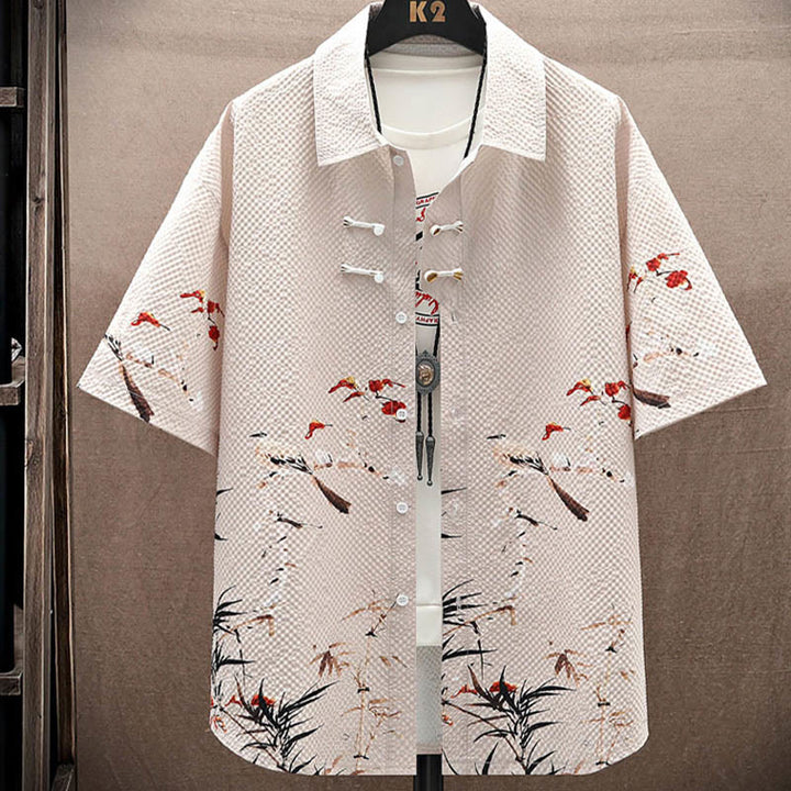 Set da uomo con pantaloncini a maniche corte con motivo a gazze e paesaggio Buddha Stones alberi di cocco - image 15