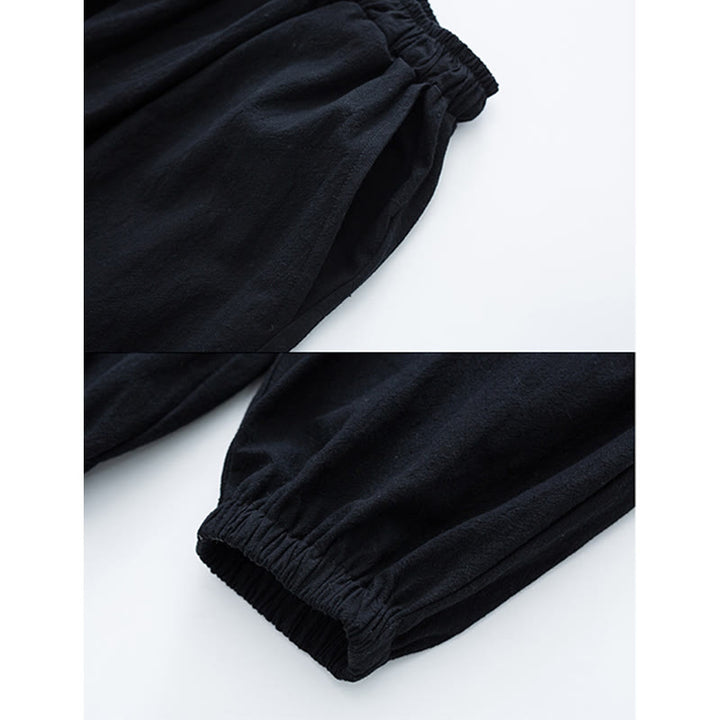 Completo da uomo con maglietta a maniche corte e pantaloni in tinta unita con motivo Buddha Stones. - image 10