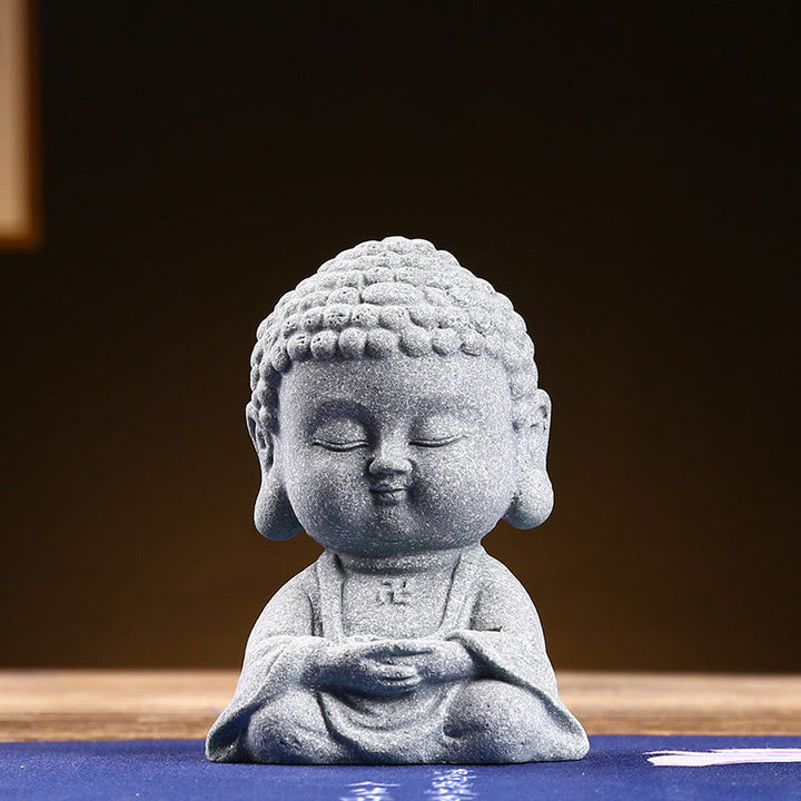 Buddha Stones Meditazione Preghiera del Buddha Compassione Serenità Decorazione della casa - Buddha della meditazione 6,7*4,5*9,5 cm - image 13