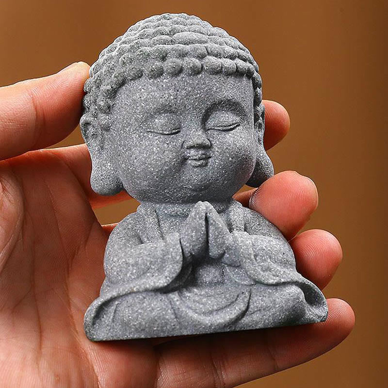 Buddha Stones Meditazione Preghiera del Buddha Compassione Serenità Decorazione della casa - image 6