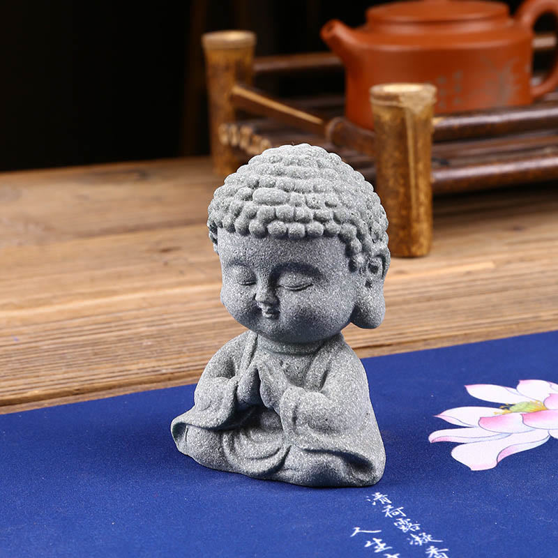 Buddha Stones Meditazione Preghiera del Buddha Compassione Serenità Decorazione della casa - image 4