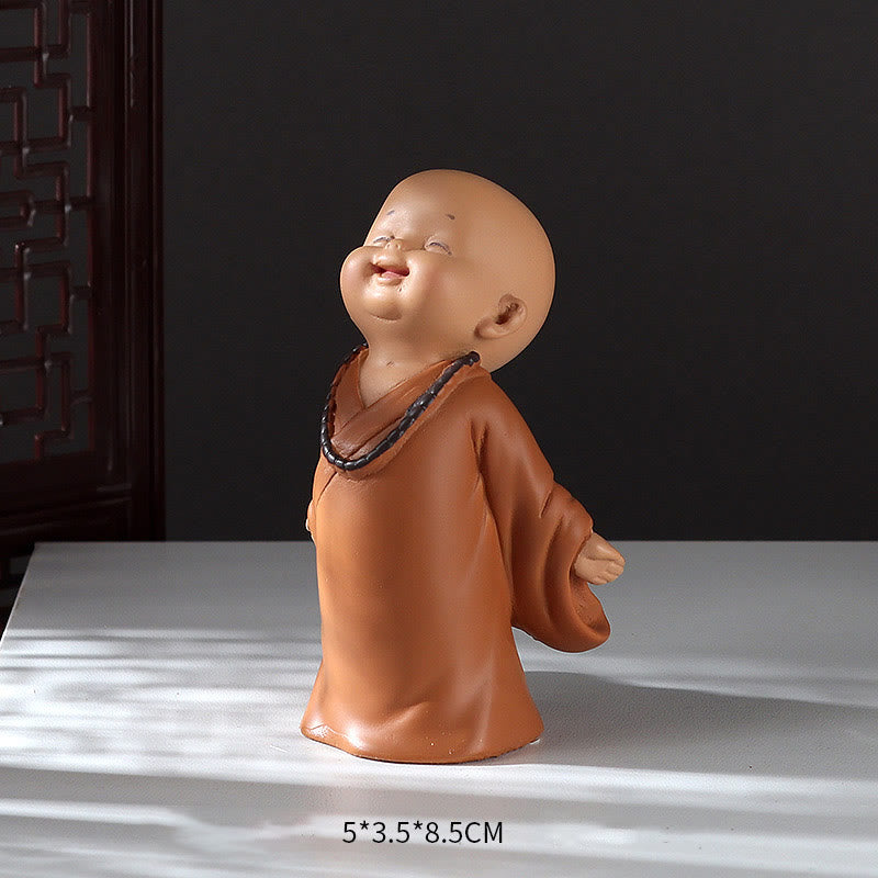 Buddha Stones Piccole Mini Meditazione Monaco Prega Serenità Resina Decorazione per la casa