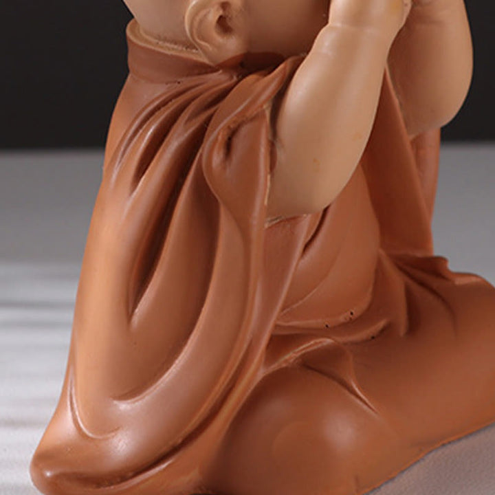 Buddha Stones Piccole Mini Meditazione Monaco Prega Serenità Resina Decorazione per la casa
