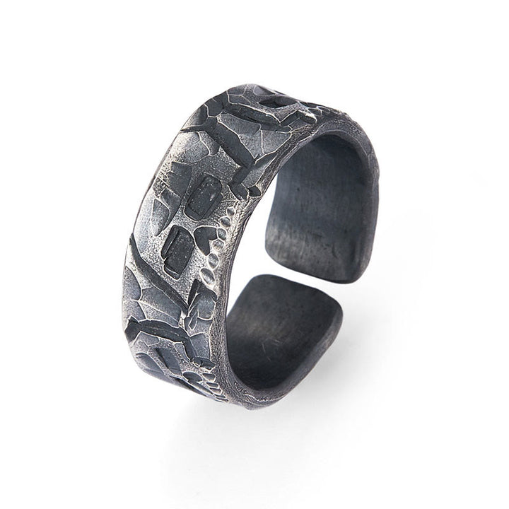 Anello di benedizione fatto a mano con motivo scheletrico in argento sterling 999 Buddha Stones - image 11