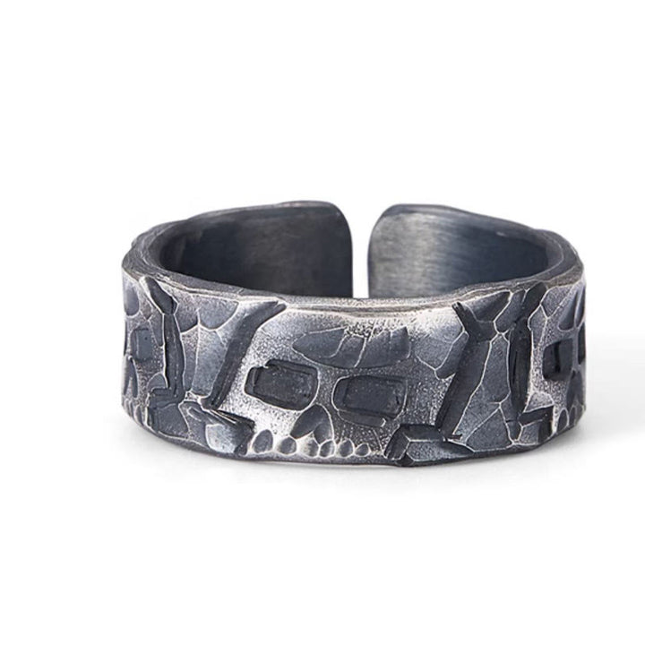 Anello di benedizione fatto a mano con motivo scheletrico in argento sterling 999 Buddha Stones - image 10