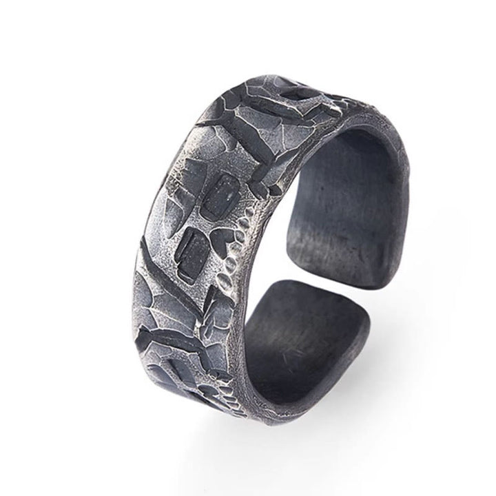 Anello di benedizione fatto a mano con motivo scheletrico in argento sterling 999 Buddha Stones - image 2