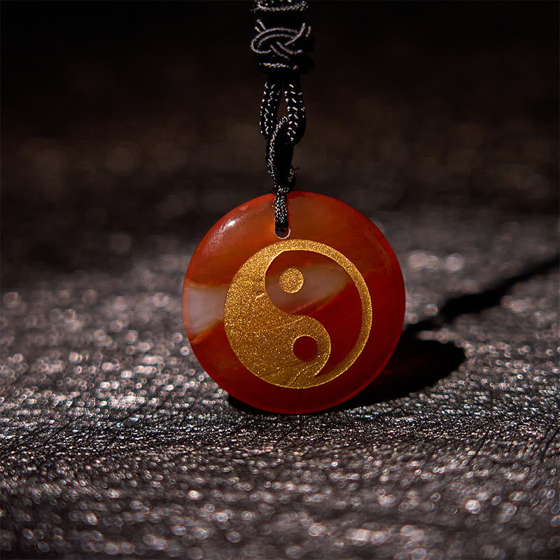 Buddha Stones Vari cristalli Ametista Occhio di tigre Avventurina verde Yin Yang Collana pendente spirituale