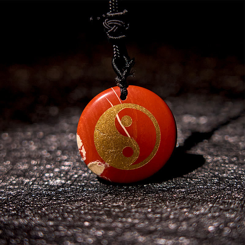 Buddha Stones Vari cristalli Ametista Occhio di tigre Avventurina verde Yin Yang Collana pendente spirituale