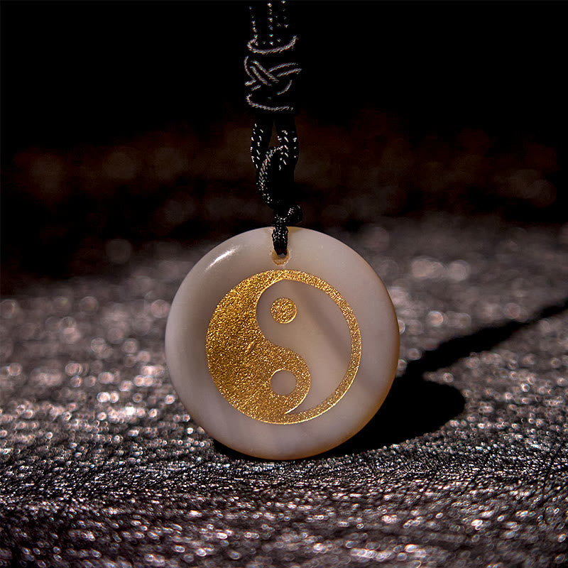 Buddha Stones Vari cristalli Ametista Occhio di tigre Avventurina verde Yin Yang Collana pendente spirituale