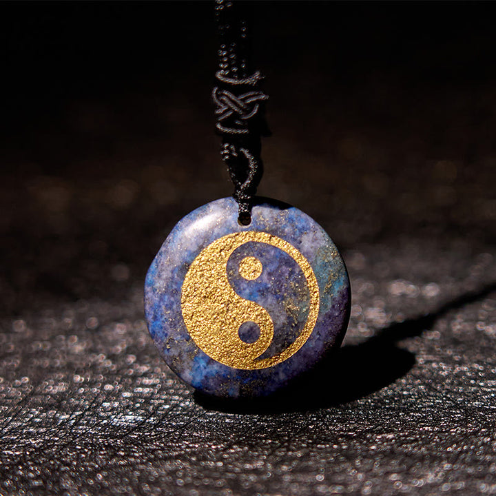 Buddha Stones Vari cristalli Ametista Occhio di tigre Avventurina verde Yin Yang Collana pendente spirituale