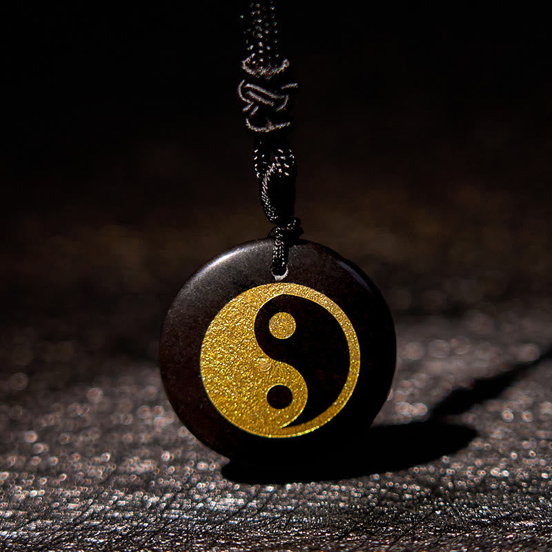 Buddha Stones Vari cristalli Ametista Occhio di tigre Avventurina verde Yin Yang Collana pendente spirituale