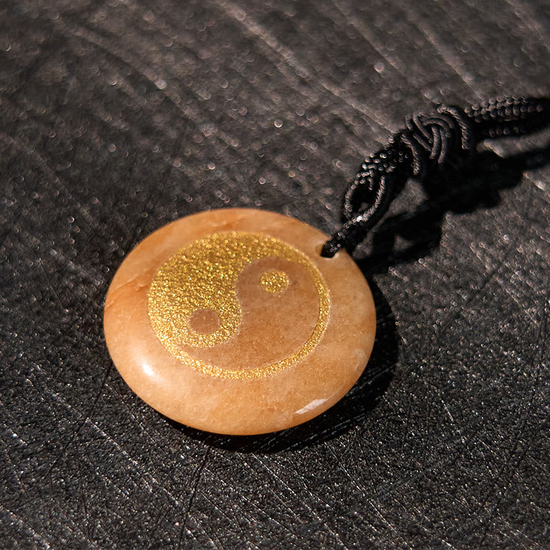 Buddha Stones Vari cristalli Ametista Occhio di tigre Avventurina verde Yin Yang Collana pendente spirituale