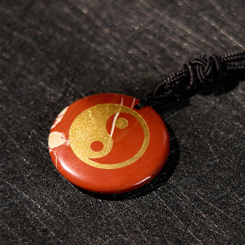 Buddha Stones Vari cristalli Ametista Occhio di tigre Avventurina verde Yin Yang Collana pendente spirituale