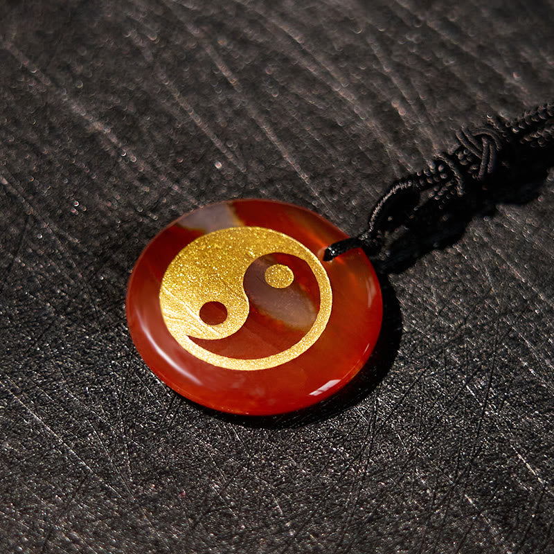 Buddha Stones Vari cristalli Ametista Occhio di tigre Avventurina verde Yin Yang Collana pendente spirituale