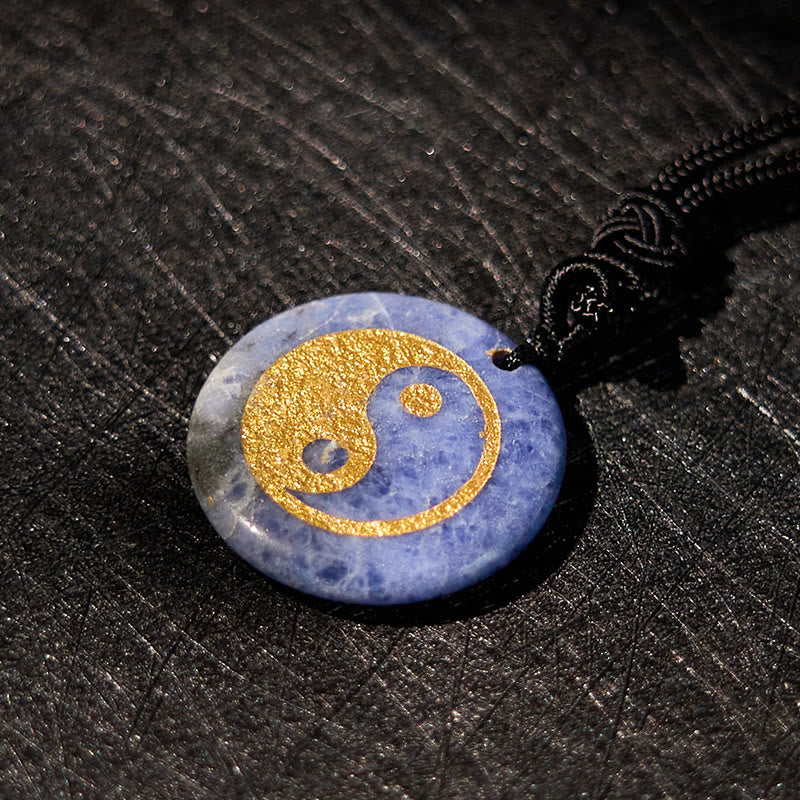 Buddha Stones Vari cristalli Ametista Occhio di tigre Avventurina verde Yin Yang Collana pendente spirituale