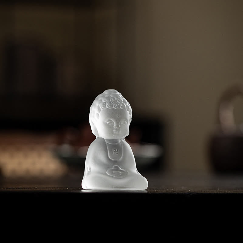 Decorazione da scrivania Buddha Stones Mini Tathagata Buddha Liuli Serenity
