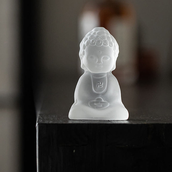 Decorazione da scrivania Buddha Stones Mini Tathagata Buddha Liuli Serenity