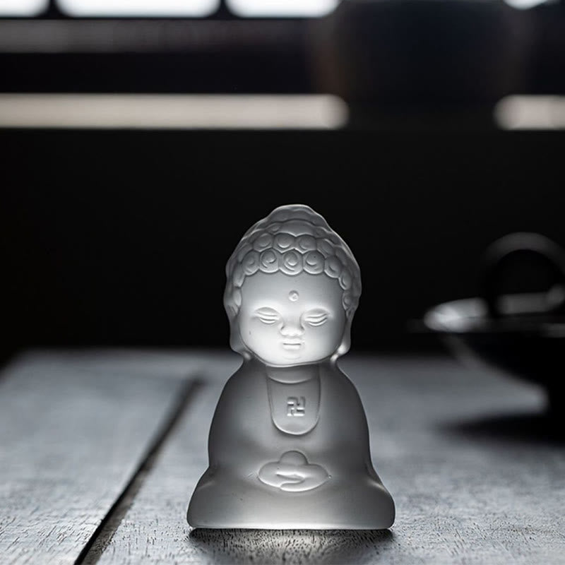 Decorazione da scrivania Buddha Stones Mini Tathagata Buddha Liuli Serenity
