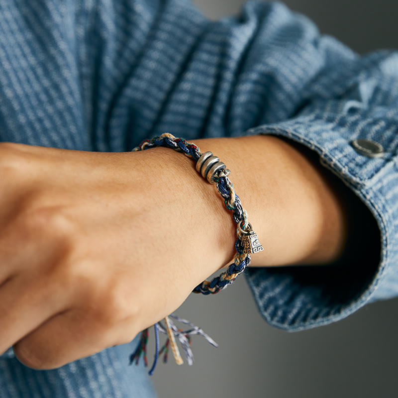 Braccialetto di benedizione fatto a mano con ciondolo a forma di bilancia in argento sterling 925 Buddha Stones - image 7